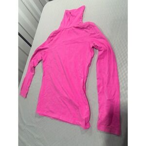 Cherokee Ultimate Tee Neon‎ Pink Turtleneck Long Sleeve Top Large